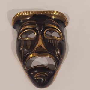 Solid Brass Cry Later Decorative Wall Mask